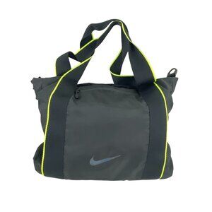 Nike Black Neon Green Sports Legend Track Tote Duffel Bag With Dual Straps